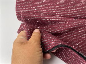 Strik jersey - stribet og med nister